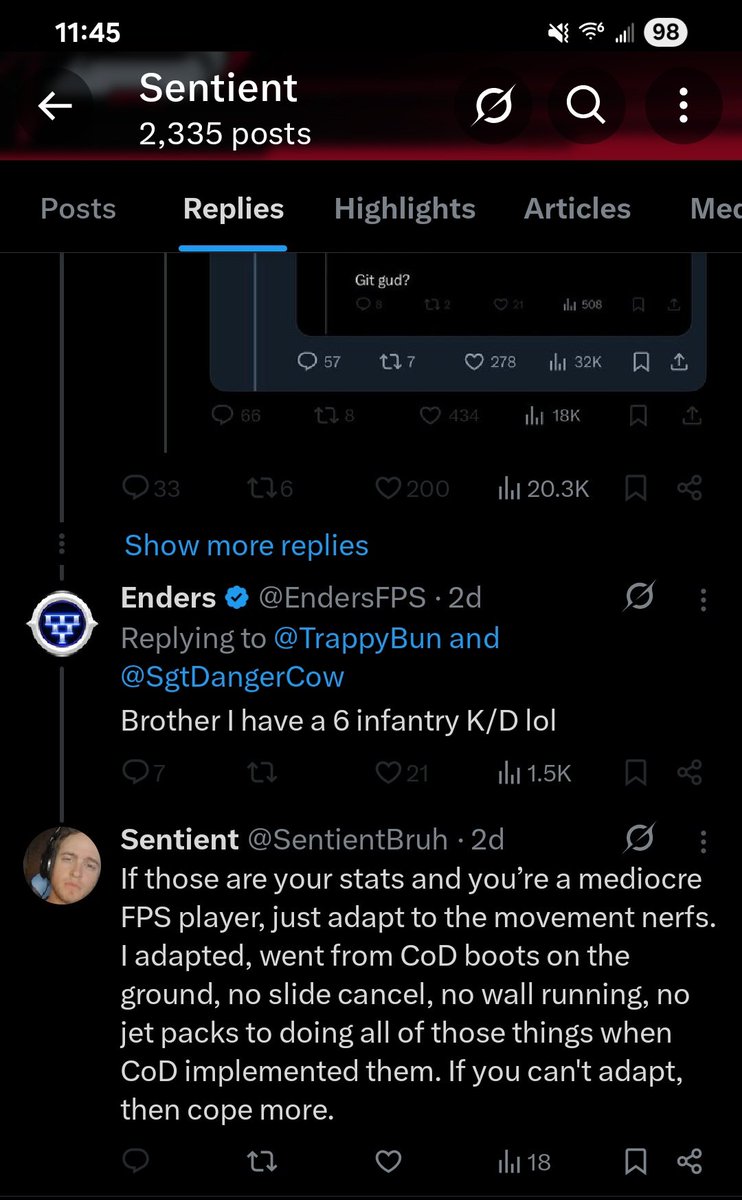 SentientBruh's tweet image. It's crazy when you speak the truth and facts that you get blocked when their feelings get hurt. Cope more @EndersFPS