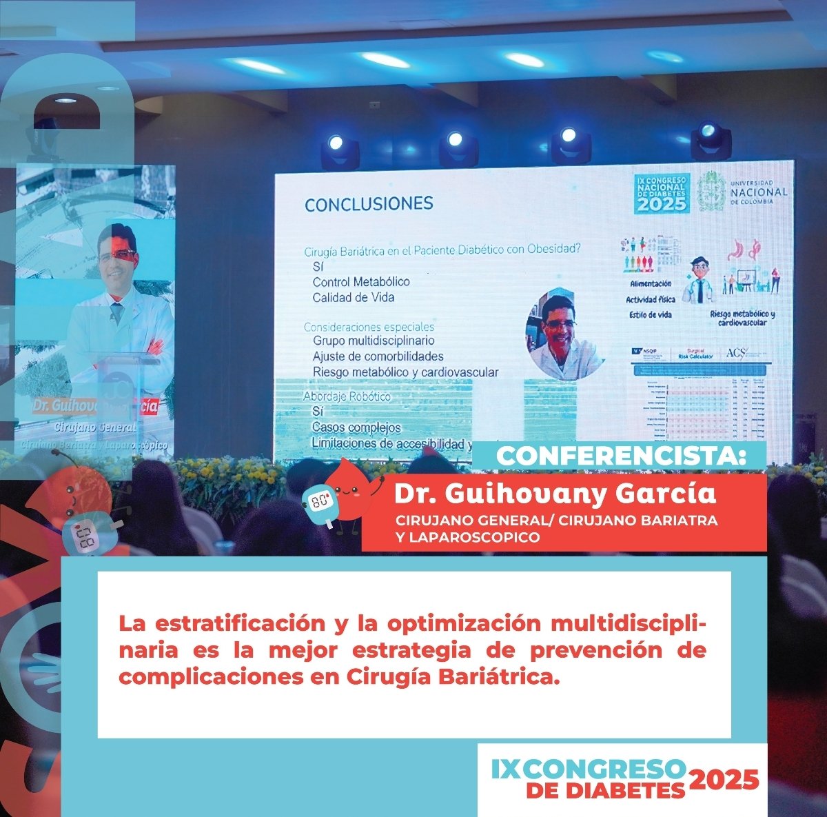 Desde Bogotá, Colombia, tuvimos el agrado de tener como expositor virtual al Dr. García, gracias Dr. Por su anuencia a participar en este fabuloso IX Congreso Nacional de Diabetes.

Esperamos que el próximo año contemos con su presencia.