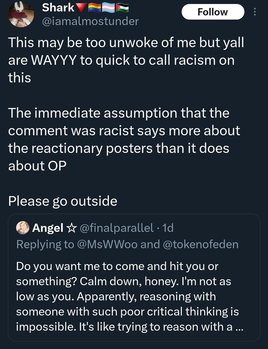 i've got quite a few moots who are following these two so if you haven't seen what happened and unfollowed both of them yet, do so now