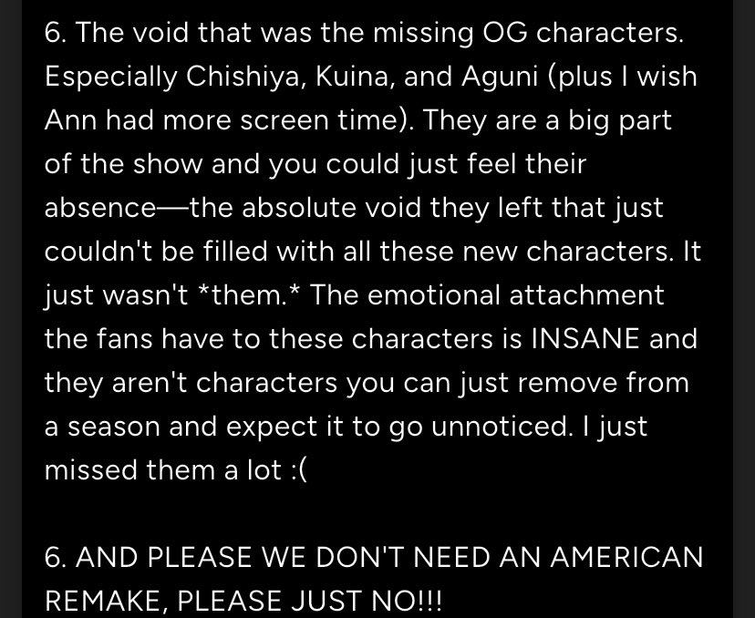 this person on tvtime perfectly summarized what i feel after season 3.
#AliceinBorderland
#AliceinBorderland3