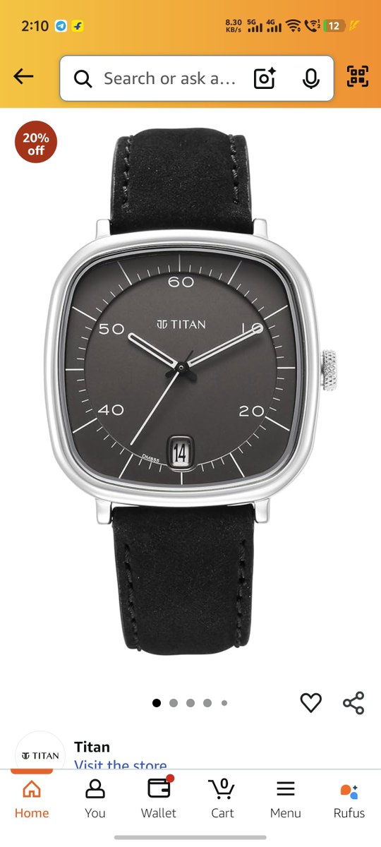 TechTurbanator's tweet image. Titan Neo Curve Quartz Analog Watch (Men) ⌚

🔥 KEY SPECS:
Unique Square Case Design 🔳
Anthracite Dial with Date Feature
Classic Black Leather Strap
100+ bought last month.

Discounted Price: 4,130 💰
🔗: amzn.to/46rhGx5

#Titan #MensWatch #SquareWatch #WristGame