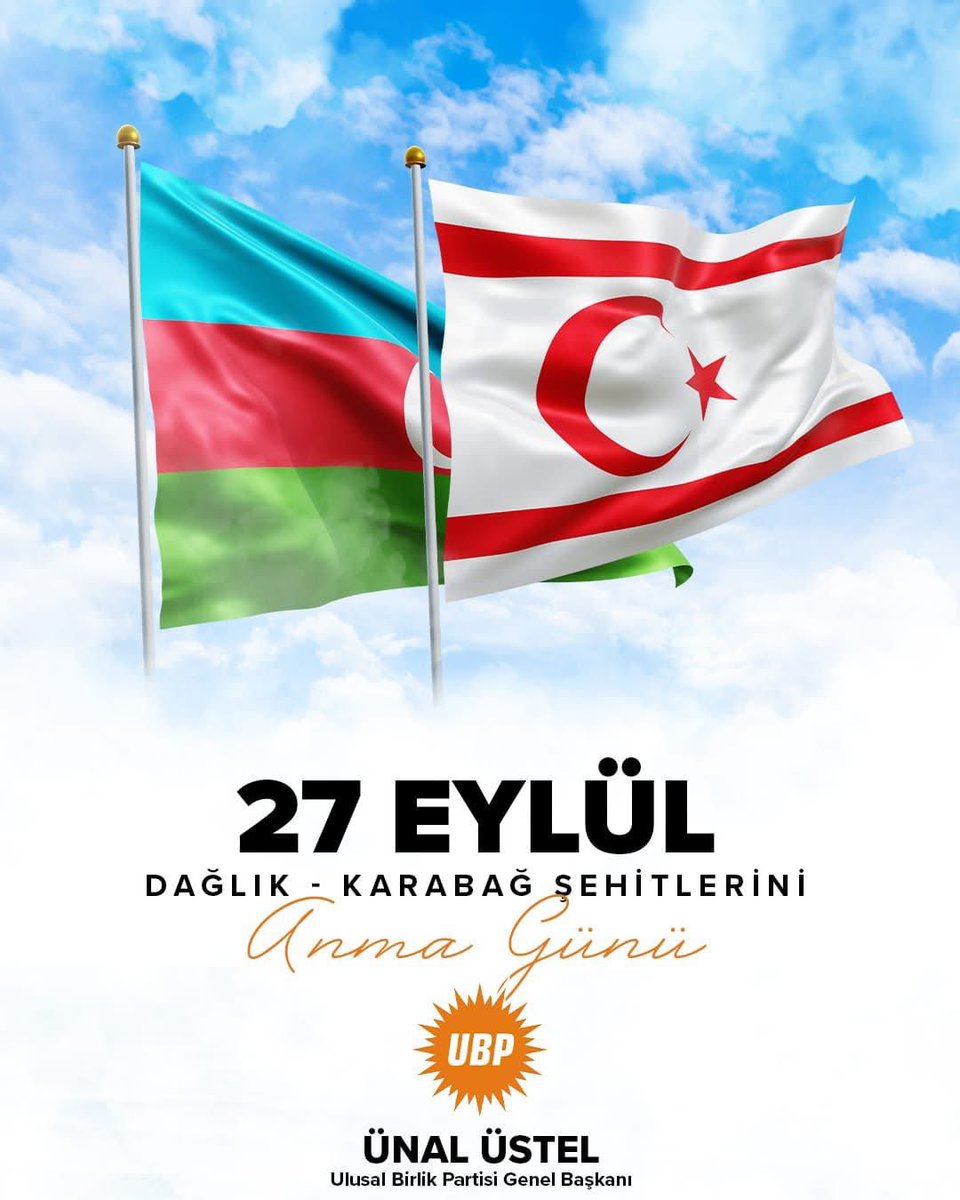Azerbaycan’ın 27 Eylül Anım Günü’nde, Karabağ’ı özgürlüğe kavuşturan kahraman şehitlerimizi rahmetle, gazilerimizi minnetle anıyorum.

Kardeş Azerbaycan’ın onurlu mücadelesi, Türk milletinin bağımsızlık iradesini tüm dünyaya göstermiştir.

#BirMilletÜçDevlet