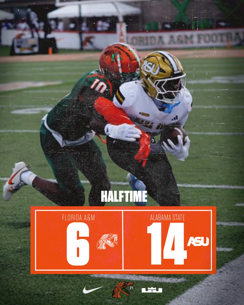 FAMU_FB's tweet image. Halftime

#FAMU | #Rattlers | #FangsUp 🐍