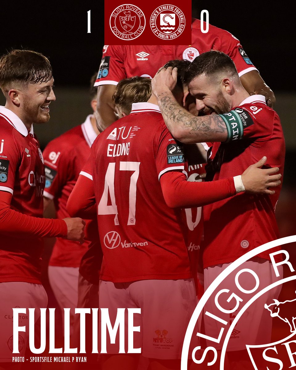 sligorovers's tweet photo. Rovers 1-0 St. Pat's

🏁 FT' | A massive three points at the Showgrounds tonight 🙌

#Bitored | #Since1928 https://t.co/PKEKekbRoh