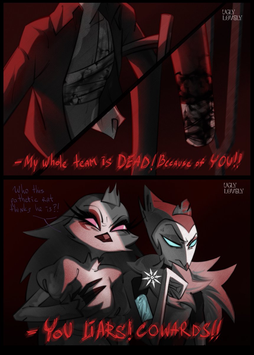 “Spit it out”. #Stolitz mini-comic war!au

#helluvaboss