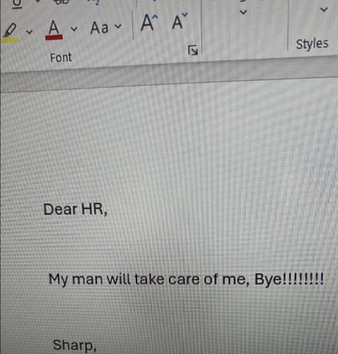 LawBringerSRTwo's tweet photo. Backing up my verbal resignation from Cerberus in writing. #SeeYaNever https://t.co/mmb1HJmSnF