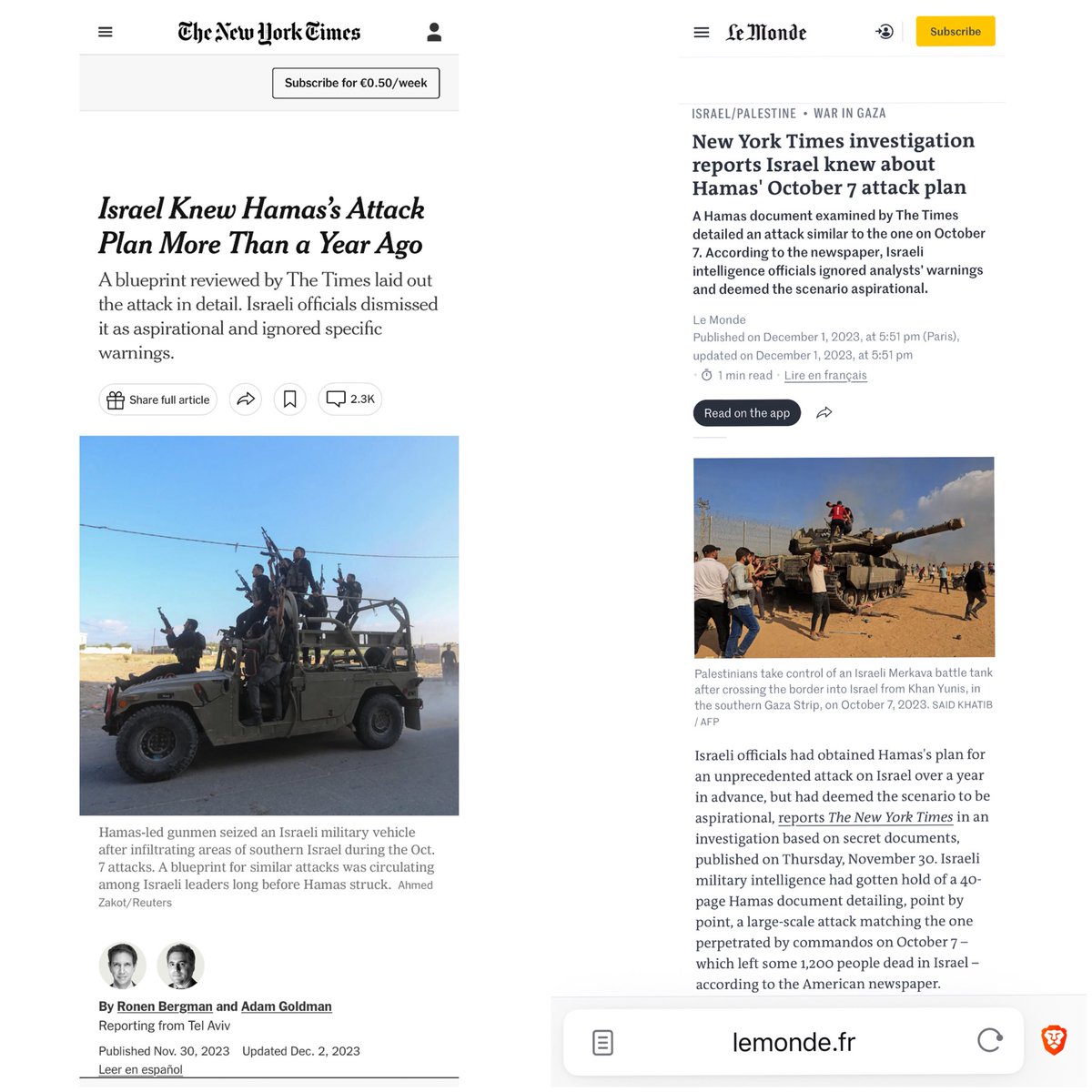 111a12io's tweet photo. @JRenardiere 🇮🇱7 OCT 23
🗂️ JERICHO WALL REPORT
Selon un document de 40 p.
cité par
@nytimes @TimesofIsrael @RadioTeleSuisse @lemondefr @courrierinter
intel services + hauts responsables israéliens savaient près d’un an à l’avance que des attaques étaient planifiées
🔎#JerichoWall #Israël https://t.co/5WScRf69iD
