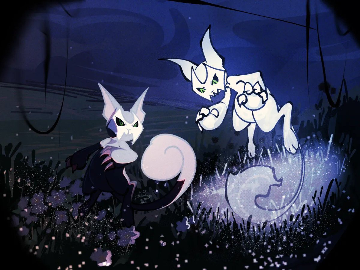 firephenix563's tweet image. I really liked the teaser image!!!
Phenix when dead whimsy cat...I love them SMMMMMMMMMMMMMM 💫🌃
#LoomianLegacy #LoomianLegacyArt