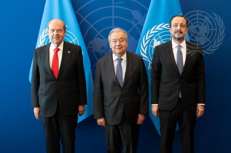 On the sidelines of the General Assembly HL meetings, <a href="/antonioguterres/">António Guterres</a> held a trilateral meeting with the leader of the Greek Cypriot community, Mr. Nikos Christodoulides, and the leader of the Turkish Cypriot community, Mr. Ersin Tatar.

Full readout: un.org/sg/en/content/…