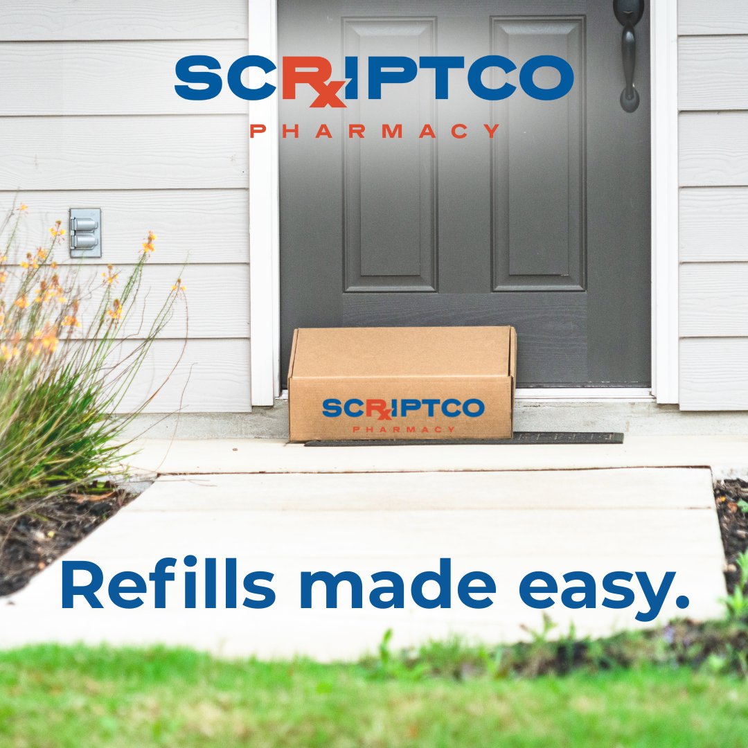 ScriptCoPharm's tweet image. 🚚 Refill day without the errand. Sit tight—we’ll deliver the meds to you.
#RefillDay #Delivered #ScriptCo