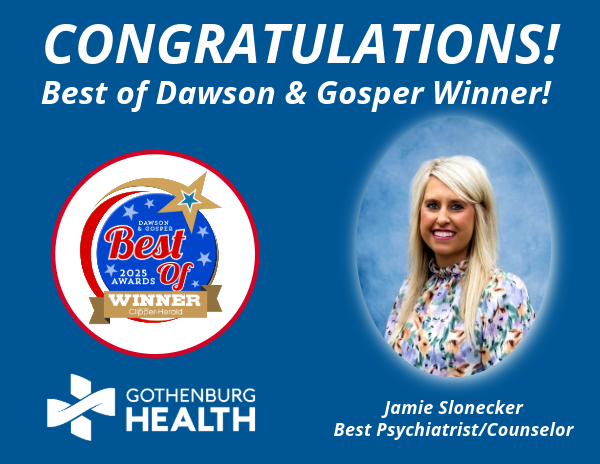 GburgHealth's tweet photo. Congratulation to Landen Haake and Jamie Slonecker for being voted THE BEST!!! We have amazing staff at Gothenburg Health, and we love getting the chance to celebrate them.  #GothenburgHealth #BestOfTheRegion #BestofDawsonGosper https://t.co/69Xg9CGLqE