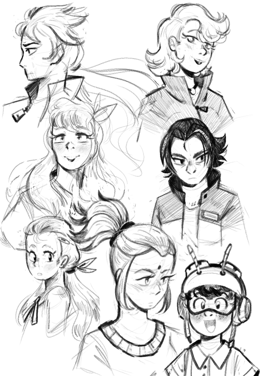 It was just supposed to be a study of drawing faces, but in the end it ended up as several human versions of Sonic's characters

#SonicTheHedgehog