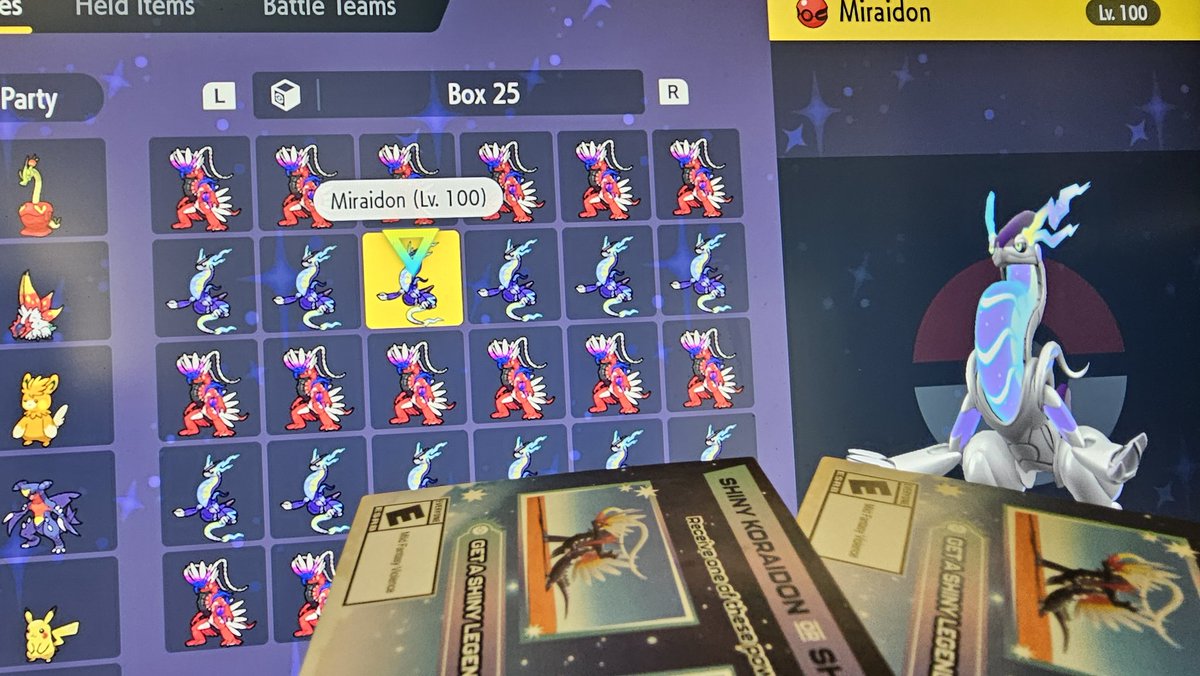 MissOrangeBP's tweet photo. Trading away the GameStop Miraidon and Koraidon event mons for people who werent able to get a code in store!
dm me if you want one
#Pokemon https://t.co/C6MOMjoLrH