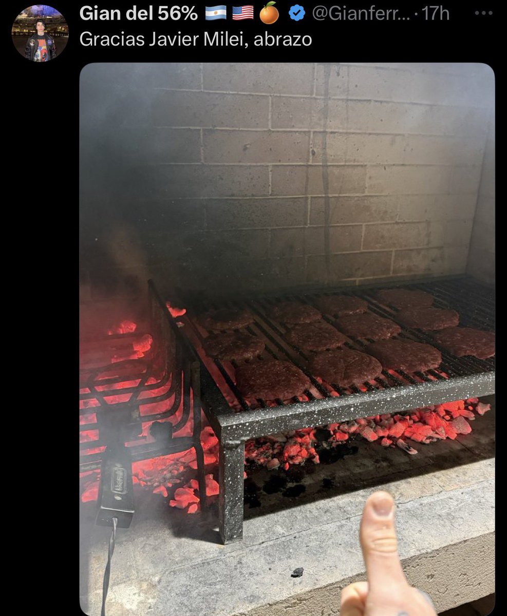 “PIEDAD LORD MILLER”

Por este usuario libertario que usó 3 bolsas de carbón para hacer paty a la parrilla.