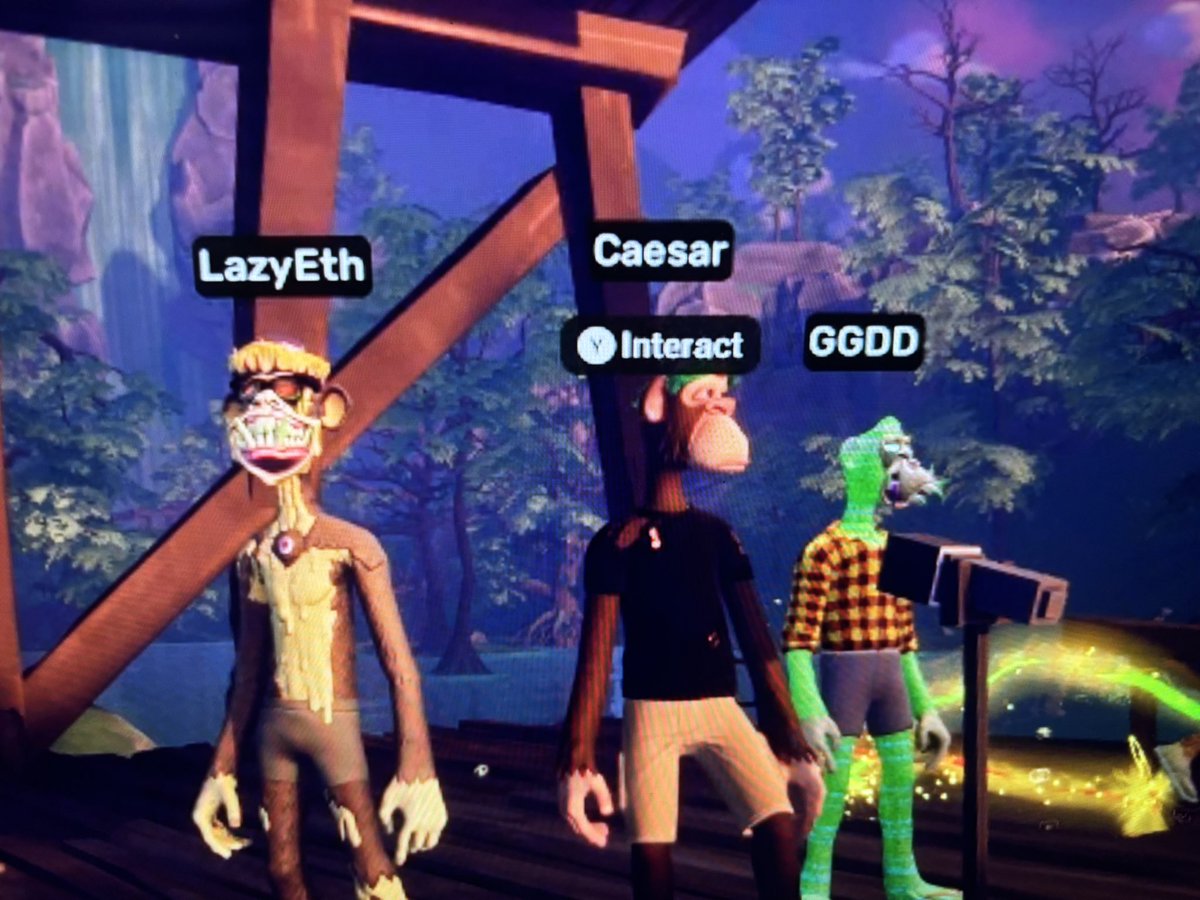 Saw @iamBoredCaesar giving a speech during the <a href="/OtherGamesXYZ/">Other Games</a> Soccer match! 
Felt like I was in the planet of the apes movie!! 
Hail Caesar!! 
<a href="/boredbaycmayc/">GGDD🍌</a> and I are running security