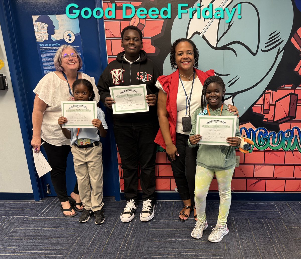 Happy Good Deed Friday! 
No deed is too small to acknowledge. Here is this weeks and last weeks Penguin scholars being recognized for their good deed. <a href="/jwo_neal/">JWONeal</a> <a href="/M_S_DeLaCruz/">Marilyn Stephens De La Cruz</a> <a href="/laborde1003/">Sandra Laborde</a> <a href="/BCPS_South/">BCPS South Regional Office</a> <a href="/ilaura/">Laura McCarthy</a> <a href="/KJ_Chandler1/">Kristin Chandler</a>