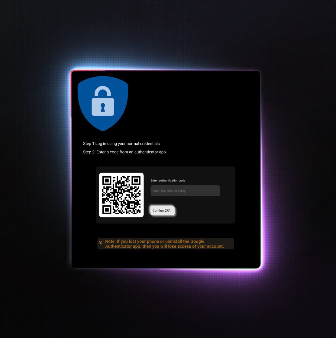 AEYDevelopment's tweet image. 2FA Authenticator Modal