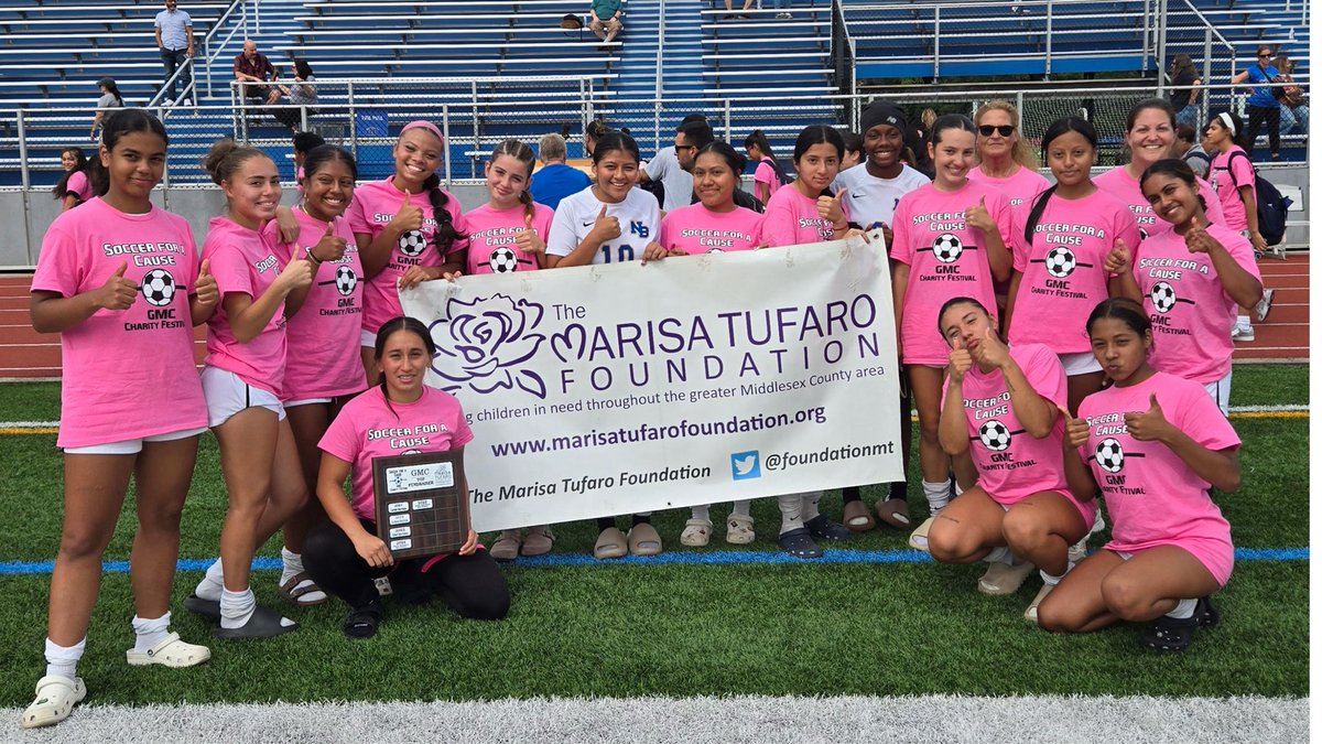 Epitomizing the philanthropic spirit of its school community, the North Brunswick High School girls soccer program was the top fundraiser for The Marisa Tufaro Foundation in the fifth annual Greater Middlesex Conference Soccer for a Cause Charity Festival. marisatufarofoundation.org/north-brunswic…