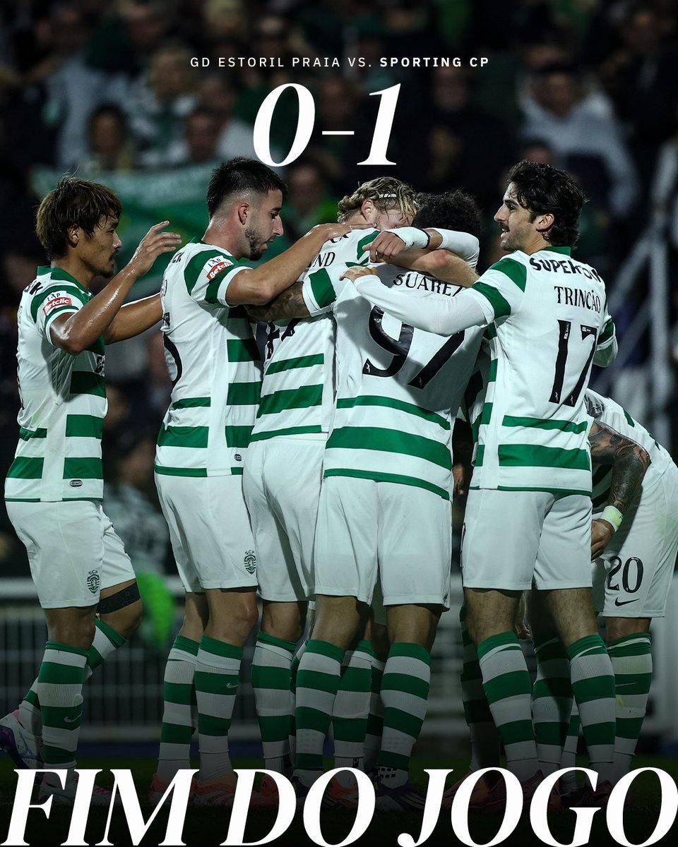 SportingCP's tweet photo. ⏹ Vitória dos Leões, na 7.ª jornada da #LigaPortugalBetclic ✅

⚽ L. Suárez
🟡 0-1 🟢 // #GDEPSCP https://t.co/FB2NrLKkca