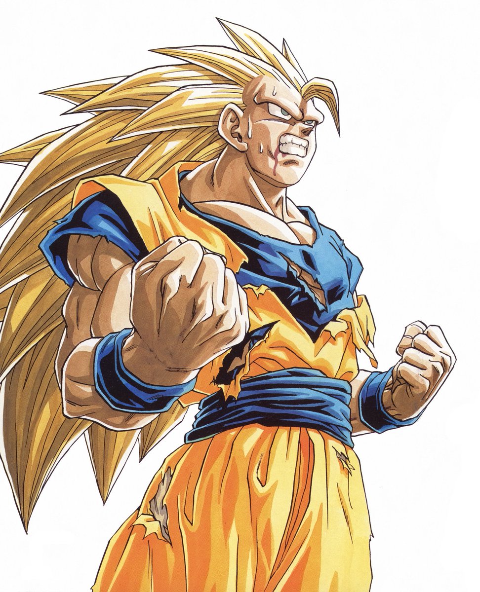 Super Saiyan 3 Goku by Akira Toriyama (1995)