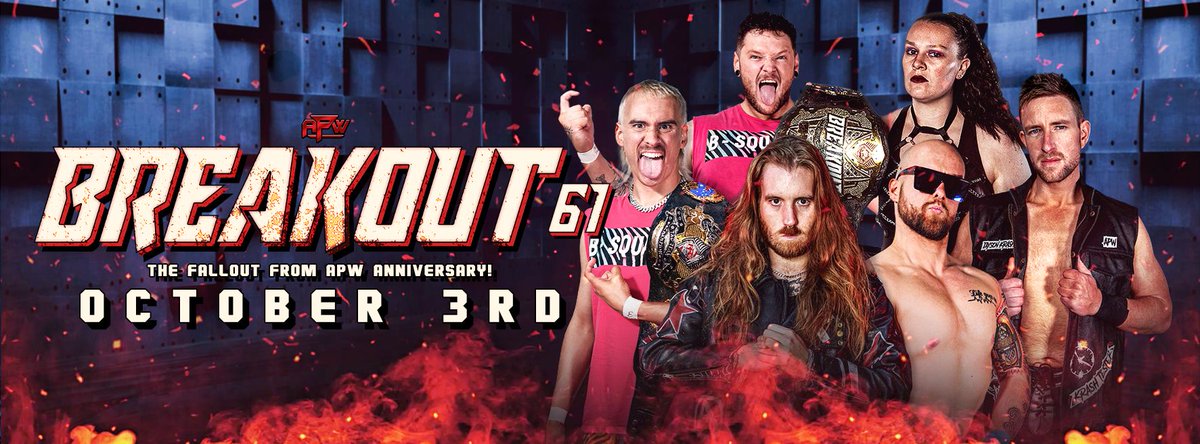 THIS FRIDAY NIGHT!!! 

#APWBreakout61 returns to the Adrenaline Zone 

Tickets available now ⬇️

🎟️ events.humanitix.com/apw-presents-b…