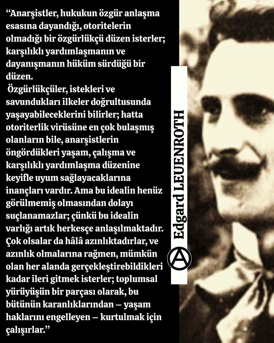 Anarşist aktivist, sendikacı, tipograf, gazeteci ve liberteryen propagandacı. Brezilya anarşizminin önemli bir figürlerinden Edgard LEUENROTH, 28 Eylül 1968'de aramızdan ayrıldı.
