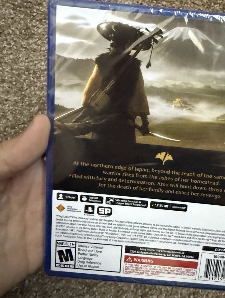 PAPIGFUNK's tweet image. Ghost Of Yotei requires 100GB minimum. #ghostofyotei #ghostofyōte #ps5