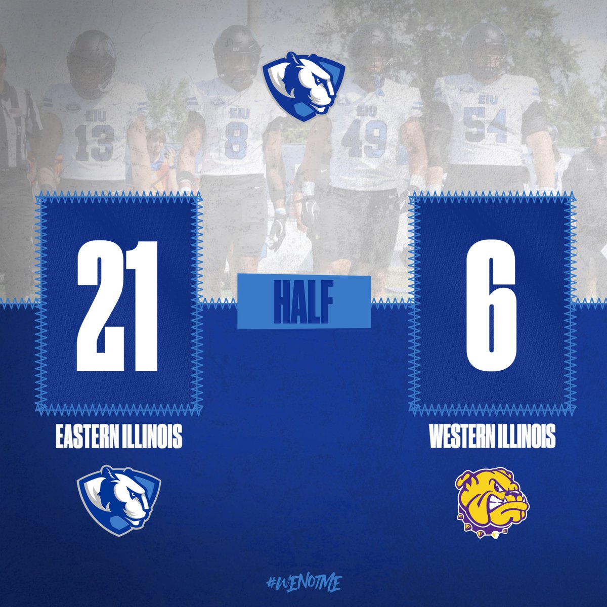 Eastern Illinois Football (@eiu_fb) on Twitter photo On top through 2️⃣
#WeNotMe | #BleedBlue | #WinTheDay On top through 2️⃣
#WeNotMe | #BleedBlue | #WinTheDay
