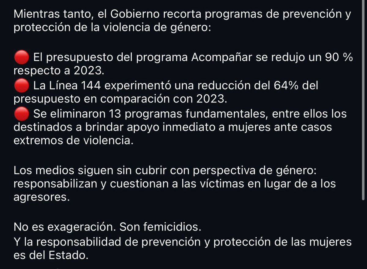Emilia Mernes compartió un posteo de Amnistía en contra del gobierno. Y ustedes pensando que es intelectual de Miller jijo