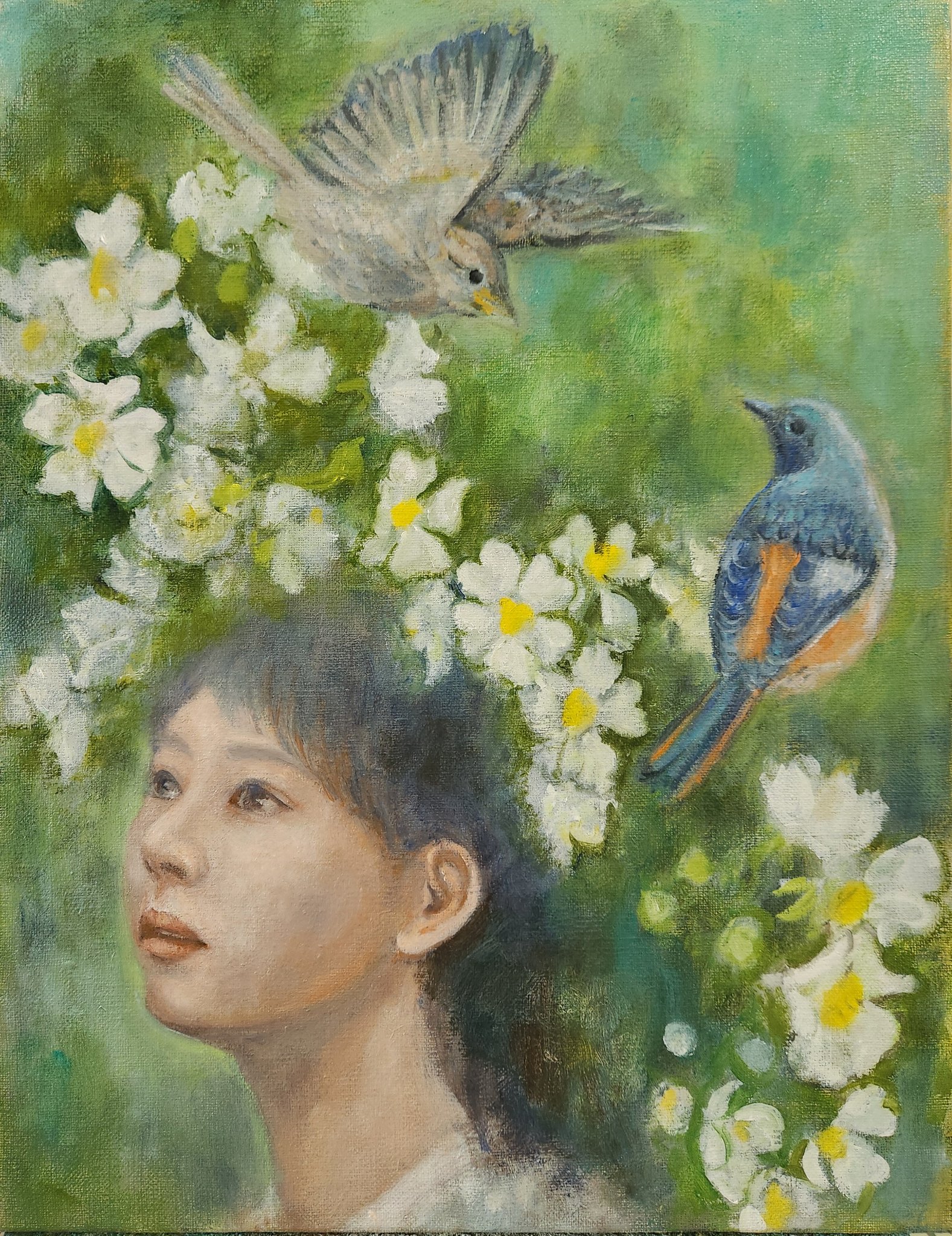 井上 司「思い出」油彩画 F6 井上 司「思い出」油彩画 F6 井上 司「思い出」油彩画 F6