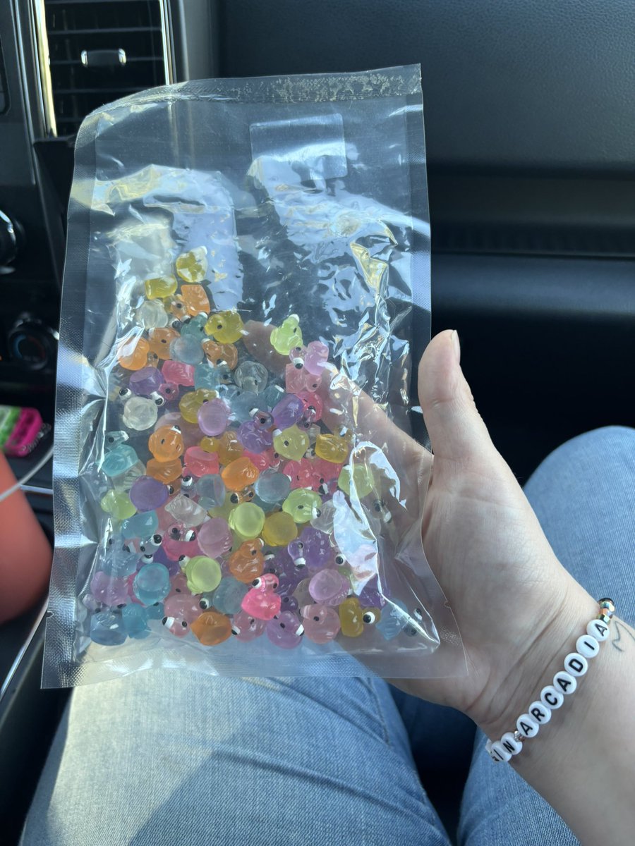 Made a friendship bracelet while waiting for the glow in the dark Jerry offerings to arrive from Amazon. Now on our way to Chicago!! 🦩 
#sleeptoken