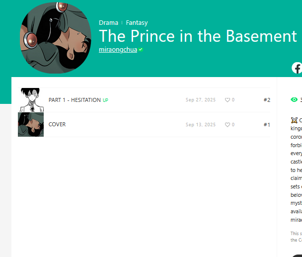 my queer dark fairytale THE PRINCE IN THE BASEMENT (part 1) is now live on WEBTOON!

I will be uploading the first 50-or-so pages incrementally over the next few weeks. If you've been curious about this one, check it out! updates Saturdays 🖤

webtoons.com/en/canvas/the-…