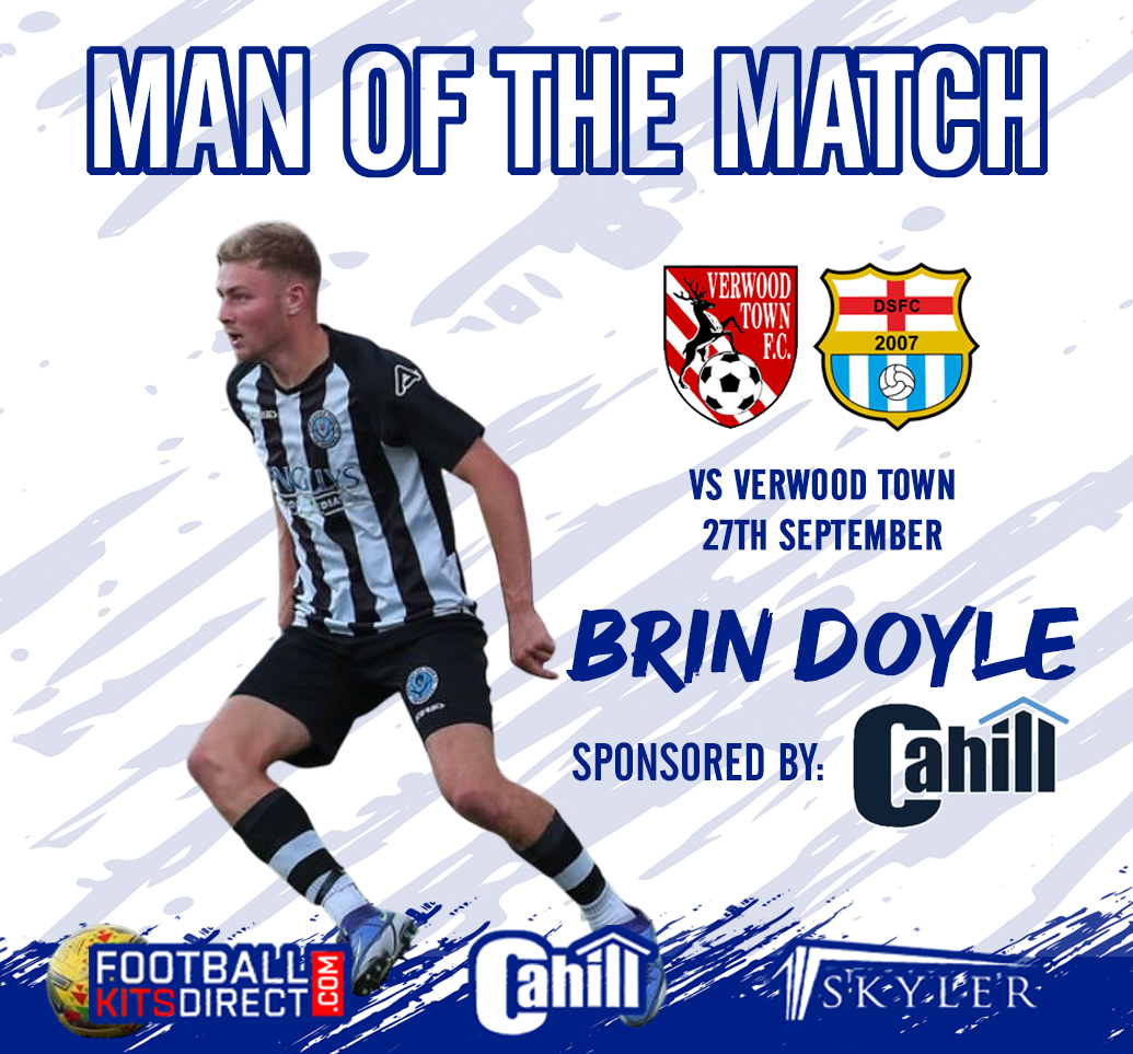 ⚽ MAN OF THE MATCH

A goal and another top performance saw Brin Doyle take home the Man of the Match award from today's away game against Verwood Town.

Well played, and congratulations Brin!

A massive thank you to <a href="/CahillWelding/">Cahill Structures</a> for sponsoring Brin for the season!

COUS 💙