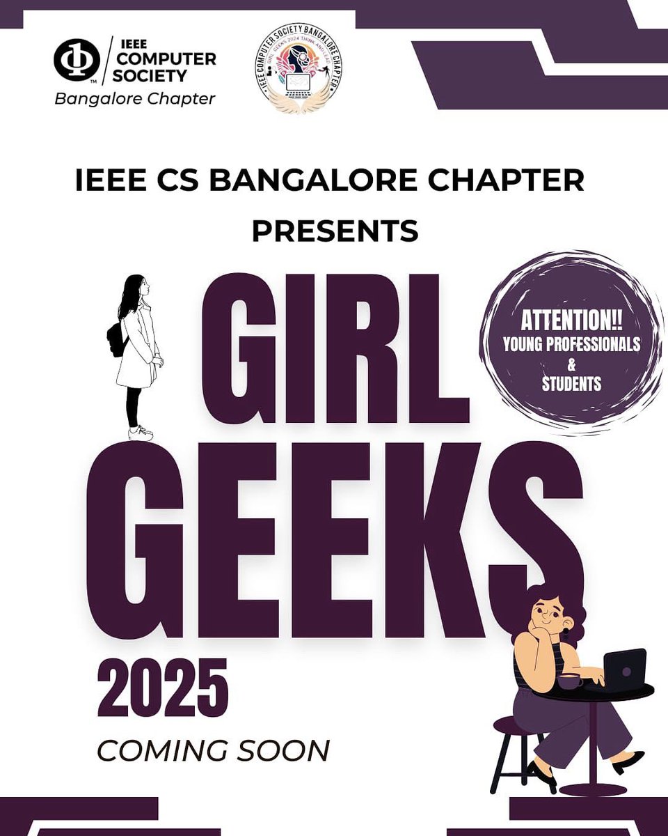 ieeecsbc's tweet image. Embark on an exciting journey through workshops, mentorship, design and prototyping, evaluations at Girl Geeks 2025 - where your ideas come to life and innovation takes center stage.

Further details coming soon!

#GirlGeeks2025 #IEEEComputerSociety #WomenInTech