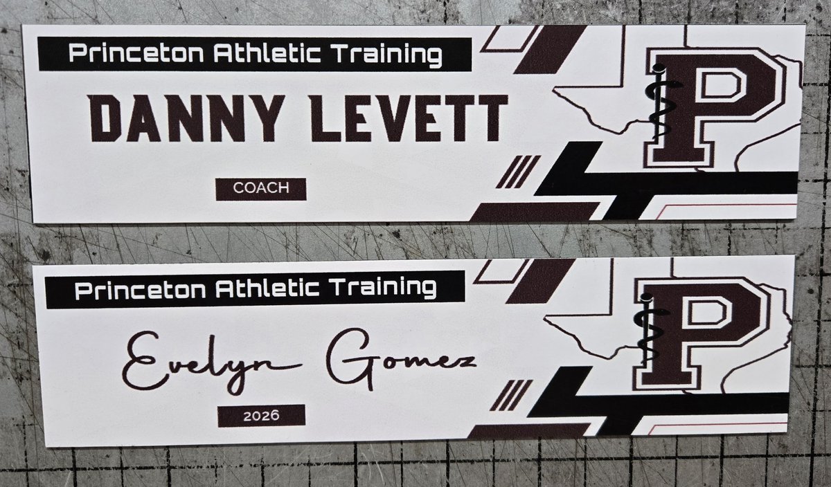 GC_Image's tweet photo. Take look at some more NEW locker tag designs last week! Wolfe City Girls Athletics, Giddings Cross Country, Princeton Athletic Training, and Caney Valley Football all represented...nice little mix!
#gcifamily #lockertags https://t.co/rrXELIL2Rt