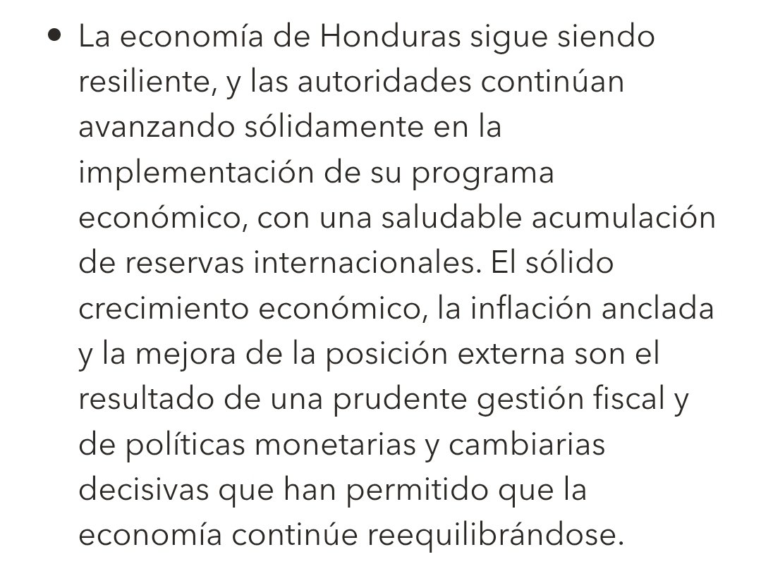 Parte del comunicado del FMI...