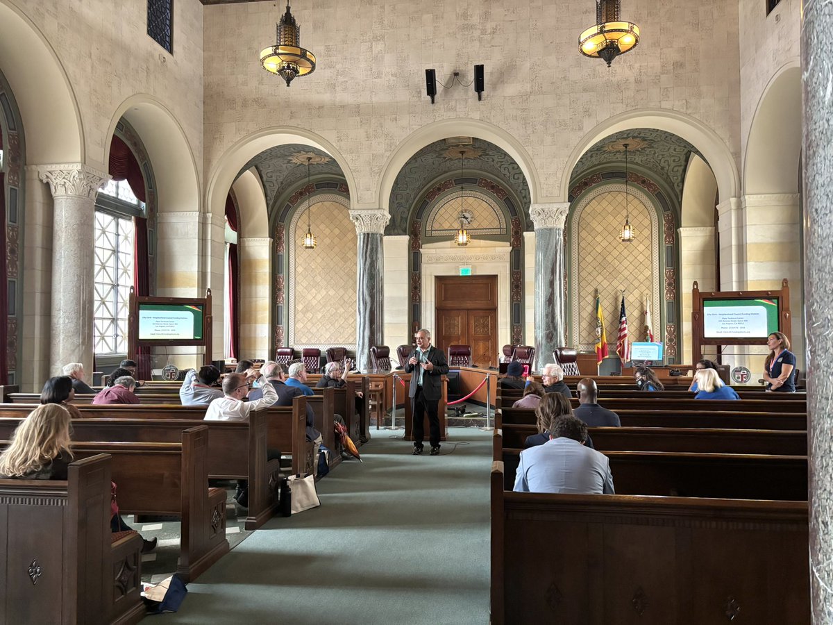 Office of the City Clerk presenting on the upcoming changes to Neighborhood Council Funding at the Neighborhood Council Congress.