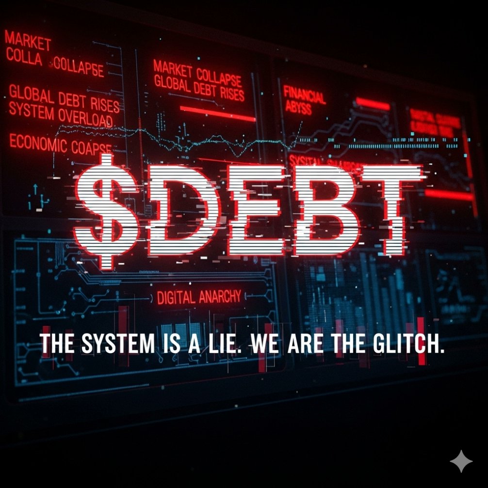 The average American works 90,000 hours in a lifetime.
Most end up with debt, not freedom.
The system was never broken.
It was built this way.
$DEBT is the break. 
🚫👁️