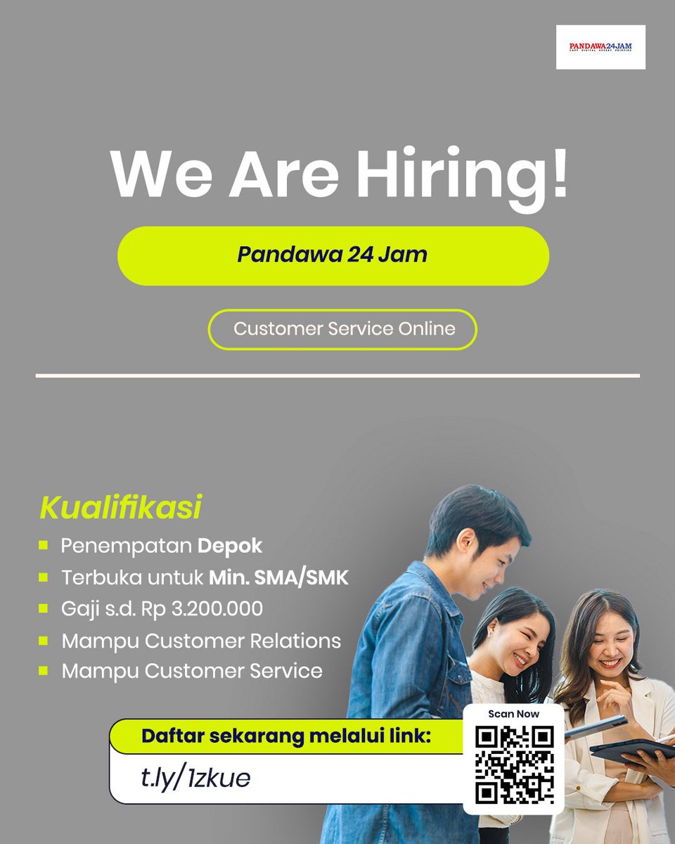 iwannabeugrl1's tweet image. We are hiring 📢
hai hai sobaaatt 
Pandawa 24 open lowongan kerja nihhh,  jadi customer service online, penempatan di Depok 🤏🏻  bagi yang sesuaii kualifikasi applyy yukk!!! link tertera difoto yaaa
for more information klik t.ly/zilfishareloker 

#pandawa #Loker