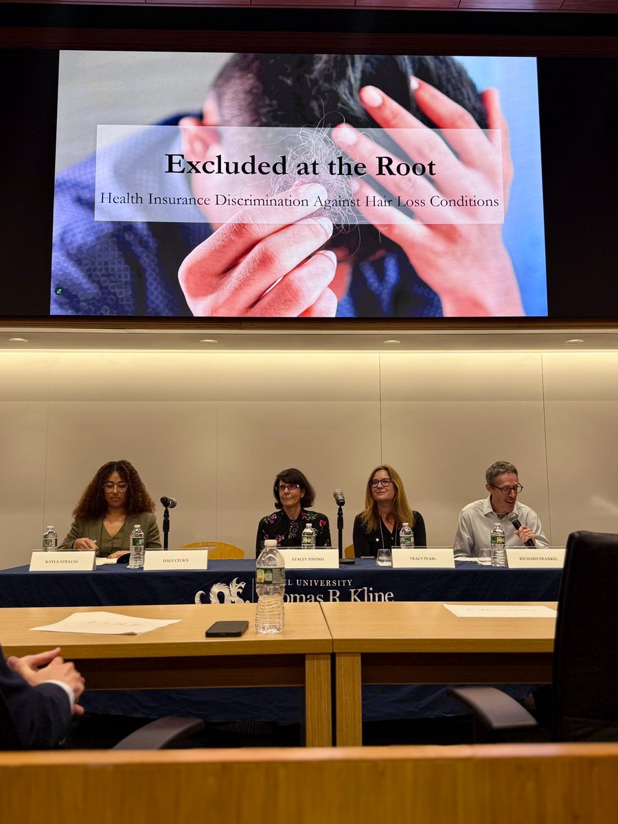 <a href="/UofOklahomaLaw/">OU College of Law</a> Profs. <a href="/ProfTracyPearl/">Tracy Hresko Pearl</a> and <a href="/StaceyTovino/">Stacey Tovino</a> co-presented “Excluded at the Root: Health Insurance Discrimination Against Hair Loss Conditions,” at Drexel Univ. Kline School of Law's symposium, Weaving It All Together: Hair, Health, Law &amp; Policy.