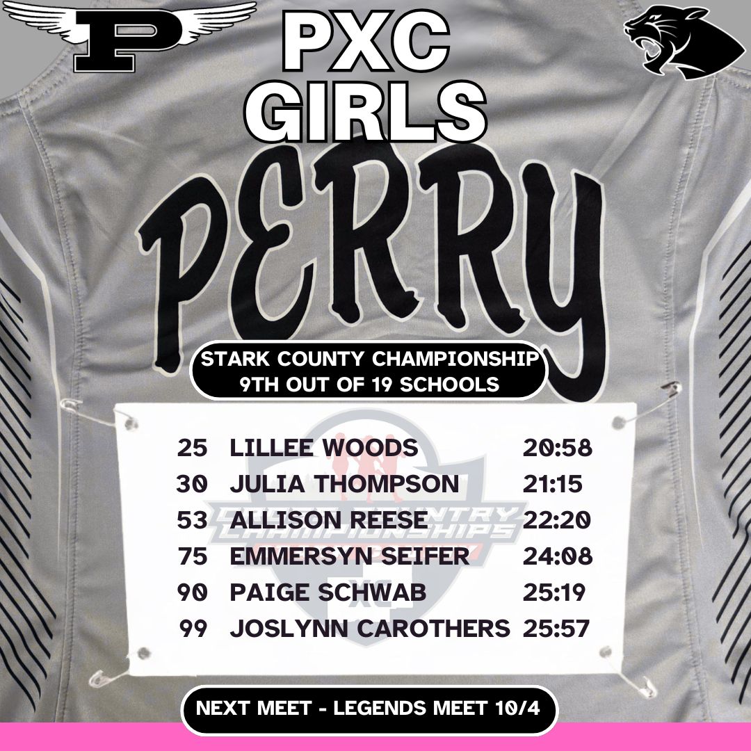 Boys finished 7th, girls 9th out of 19 schools at the Stark County Championships. Scorers for the boys were Justus Detter, Jayden Simonson, Parker Simonson, Ryan Sexton &amp; Noah Dostal. The girls were led by Lillee Woods, Julia Thompson, Allie Reese, Emmersyn Seifer &amp; Paige Schwab.