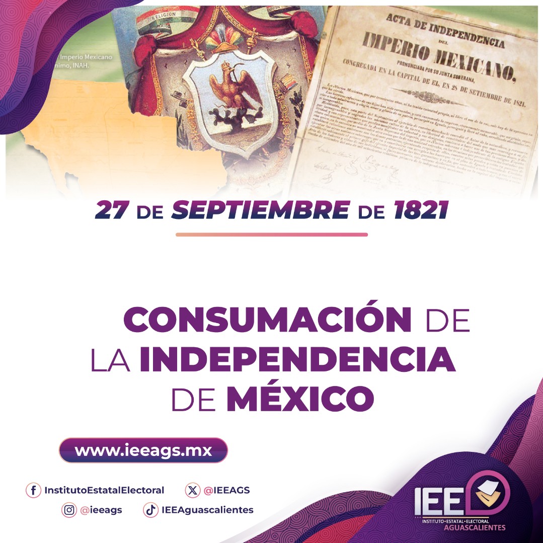 Un día como hoy, pero del año 1821, inició la vida independiente de nuestro país.

#EfeméridesIEEAgs🗓