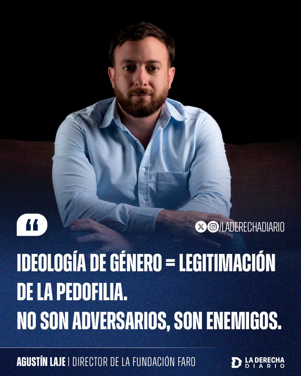 laderechadiario's tweet photo. 🚨🇦🇷🇪🇸 | Agustín Laje explotó contra el campamento pedófilo de España donde obligaban a niños y niñas a bañarse juntos incluso con los coordinadores: "Ideología de género = Legitimación de la pedofilia. No son adversarios, son enemigos". https://t.co/gOqgtWKKHZ