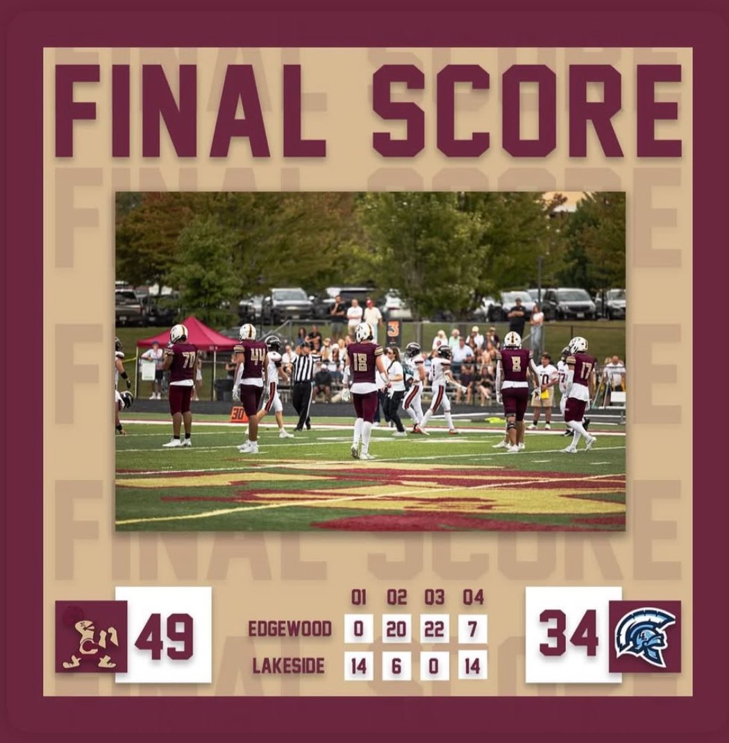 <a href="/Crusaders_FB/">Edgewood Crusader Football</a> moves on to 6-0!!! So proud of the effort of this team. We will keep moving forward!! #holdtherope 

Week 6 personal stats:
350 all purpose yards
7 Rec 250 YDS and 3 TDS
2 carries 30 yards
<a href="/CoachNorris20/">Jesse Norris</a> <a href="/CoachKimmes/">Coach Matt Kimmes</a> <a href="/MJ_NFLDraft/">Mark Johnson</a> <a href="/PrepRedzoneWI/">Prep Redzone Wisconsin</a>