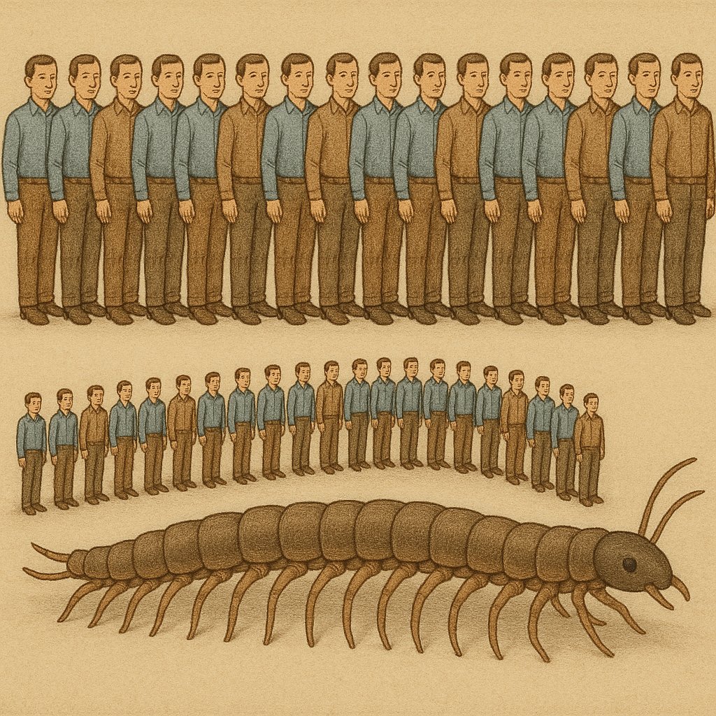 roboteca_tech's tweet image. Não é pelo facto de os homens serem bípedes que cinquenta homens são uma centopeia.