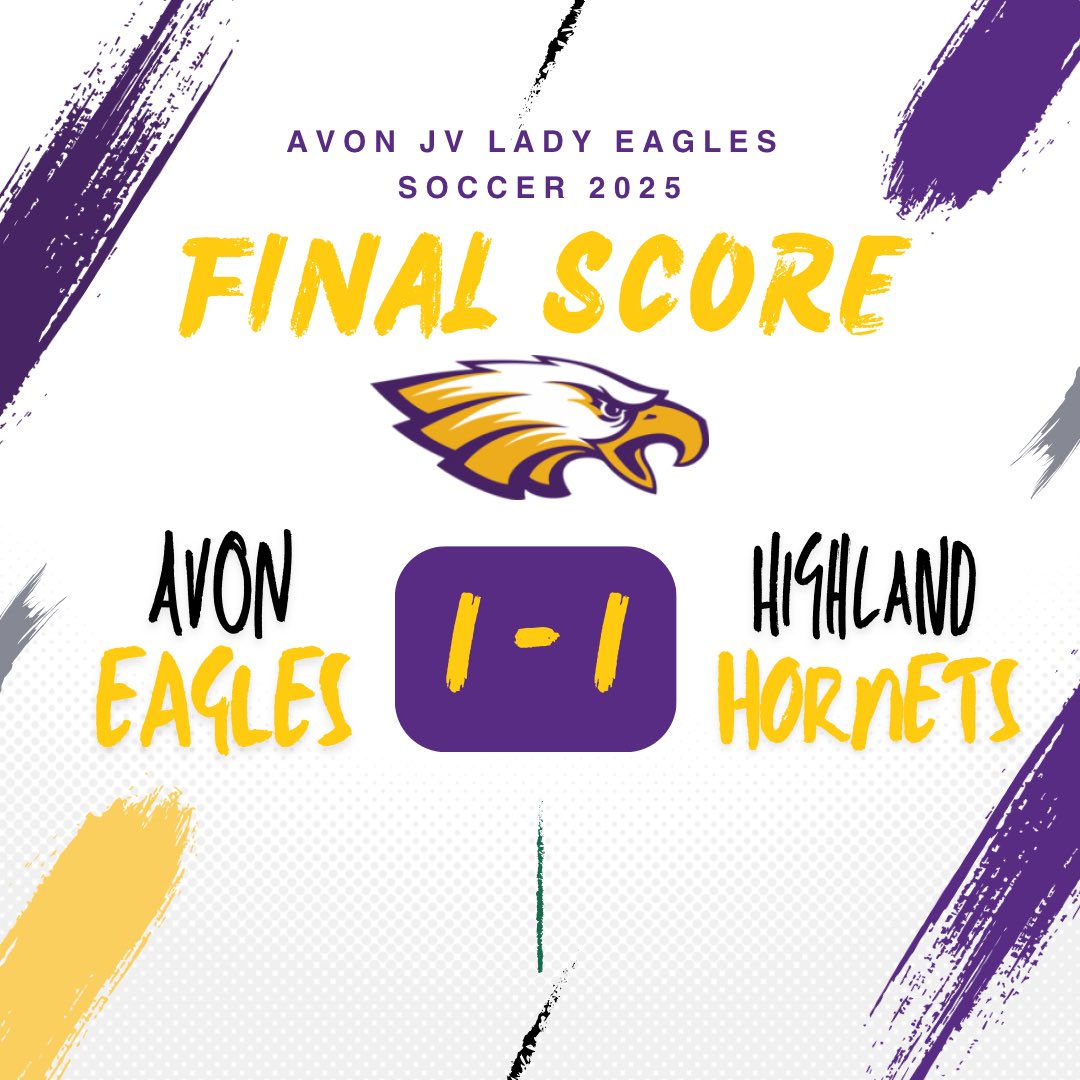A hard fought game ends in a tie for our JV Lady Eagles 💜💛🦅
