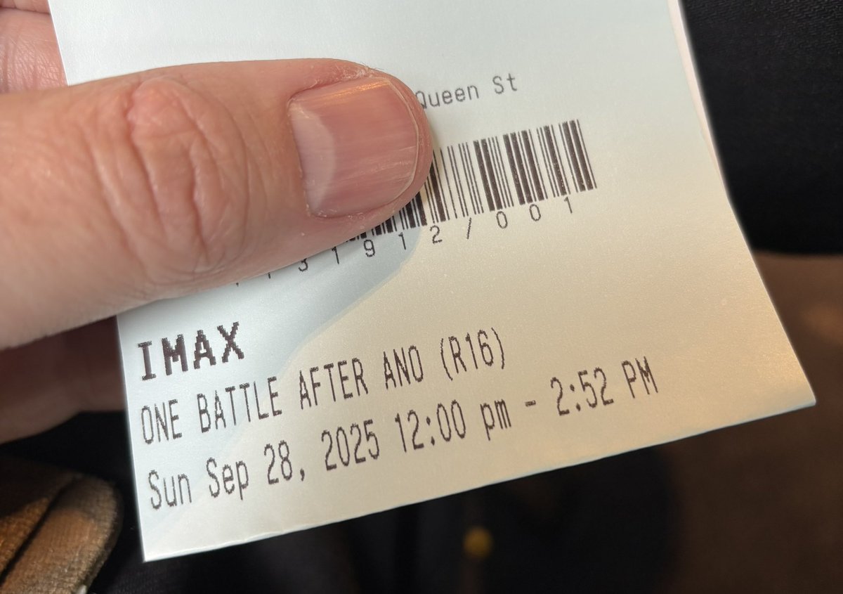 mrjohnnyandrews's tweet image. Back for round #2. Couldn’t miss this one on IMAX. 🍿 

#OneBattleAfterAnother

#WhatTimeIsIt?