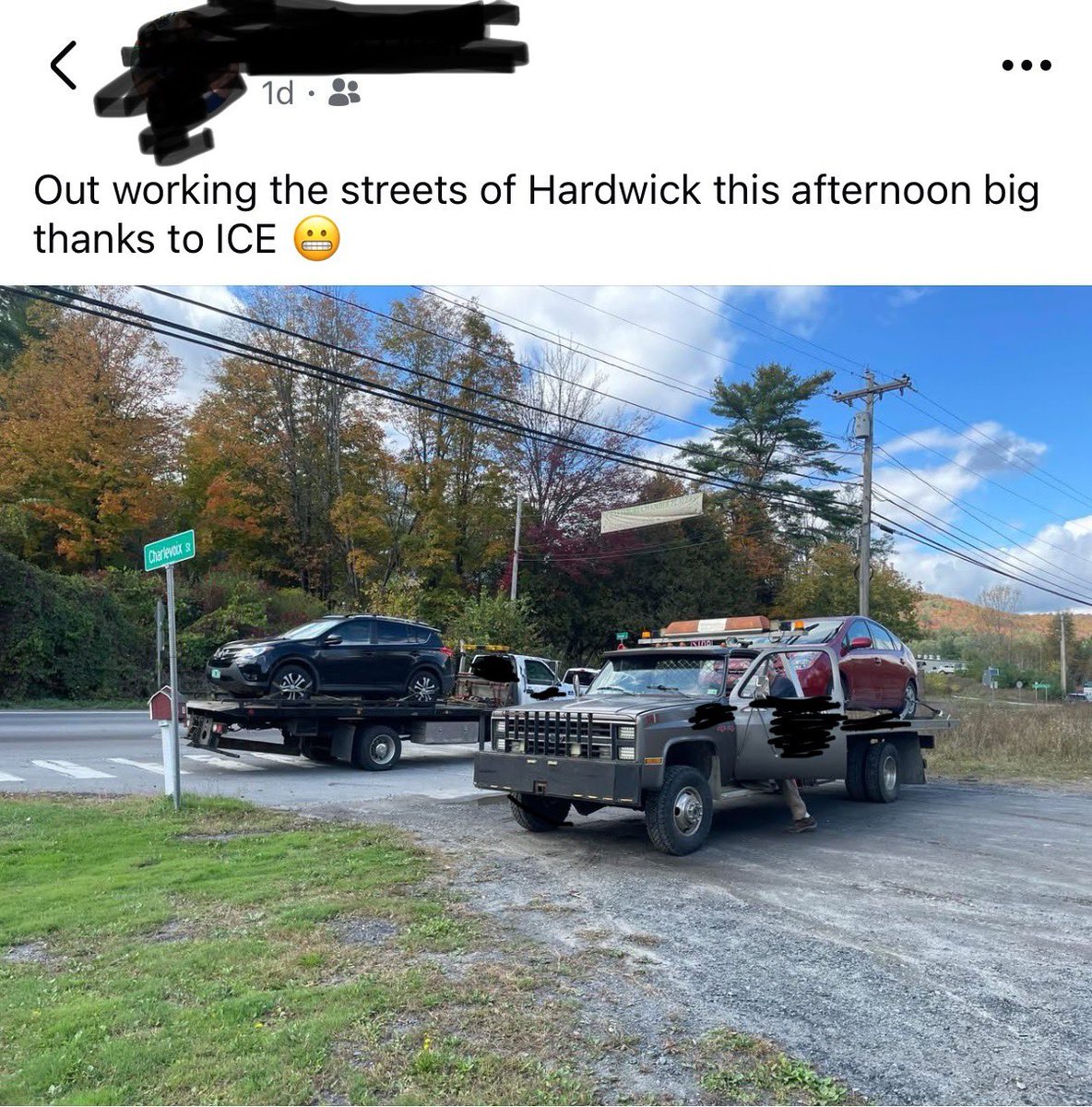 Personally thanking ICE for their recent activities in Vermont! 🖖<a href="/DHSgov/">Homeland Security</a> <a href="/realDonaldTrump/">Donald J. Trump</a>