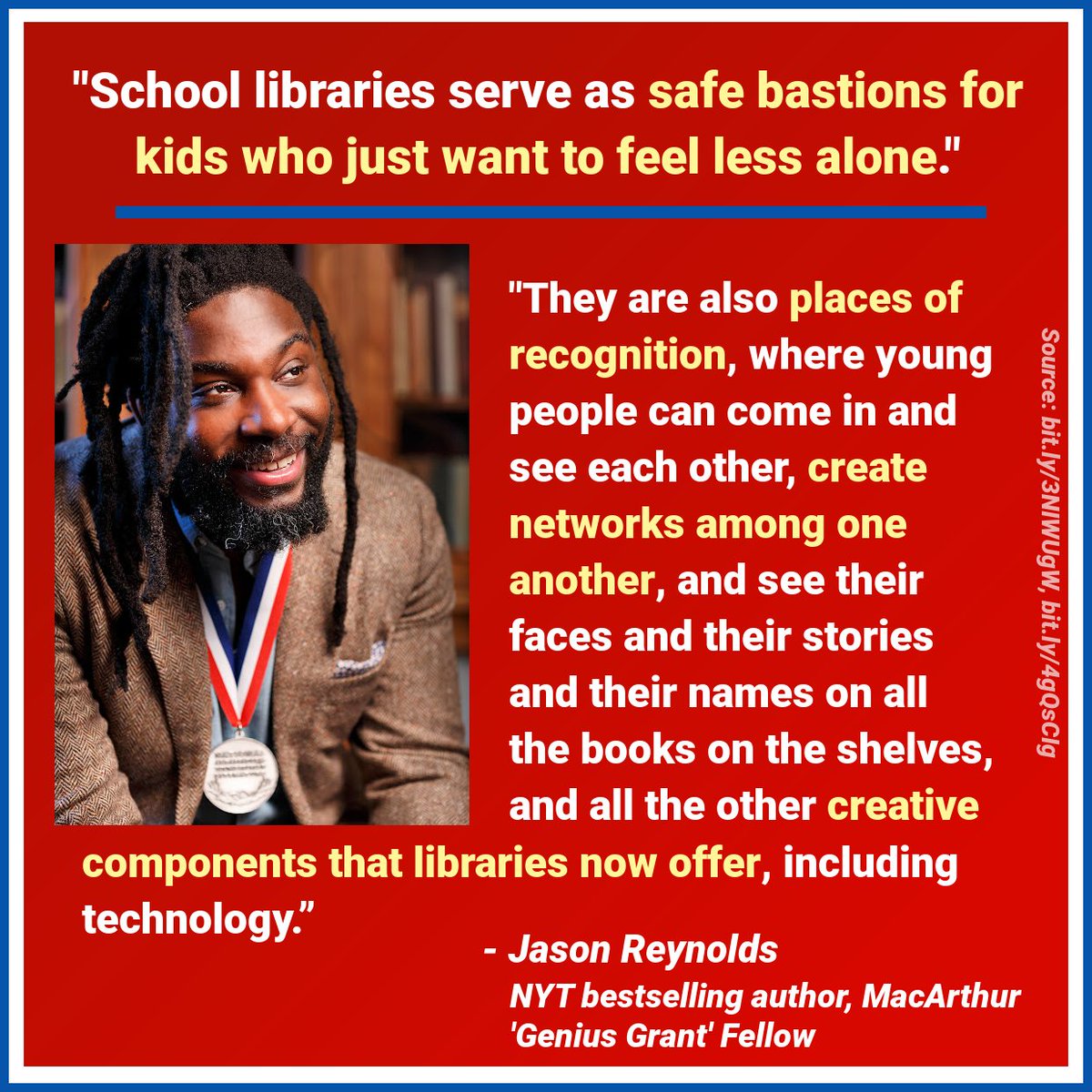 HisdLibFrnds's tweet image. &quot;Libraries are places for everybody.&quot;
Student isolation &amp;amp; anxiety are increasing - &amp;amp; school libraries offer more than books (print &amp;amp; digital), tech, safe study space, &amp;amp; academic support. But 108k+ HISD students no longer have libraries; 90% of those students live in/near poverty.