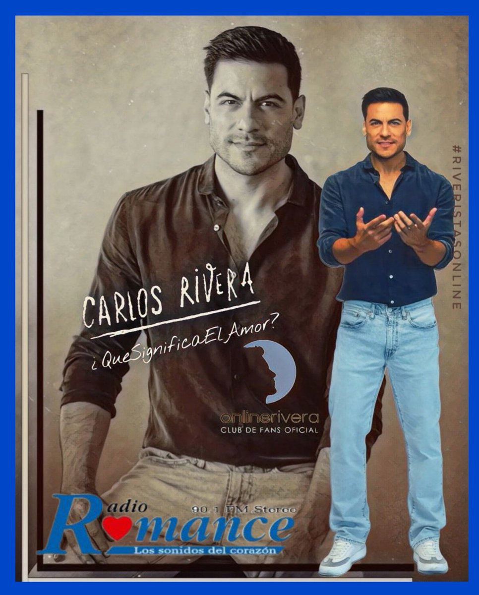 Hola <a href="/RadioRomanceFM/">Radio Romance 90.1FM</a> dejamos Votos en el Top #LaMásRomántica por canción #QuéSignificaElAmor  de nuestro  <a href="/_CarlosRivera/">Carlos Rivera</a> en el  #TopRomántico2025
 
<a href="/Online_RiveraP/">Online_Rivera Club Oficial de Carlos Rivera</a>  <a href="/WestWoodEntt/">Westwood Entertainment</a>   <a href="/sonymusicmexico/">Sony Music México</a>